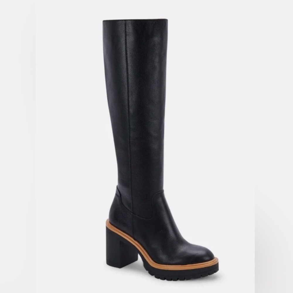 Dolce Vita Black Leather Boots - Picture 4 of 8